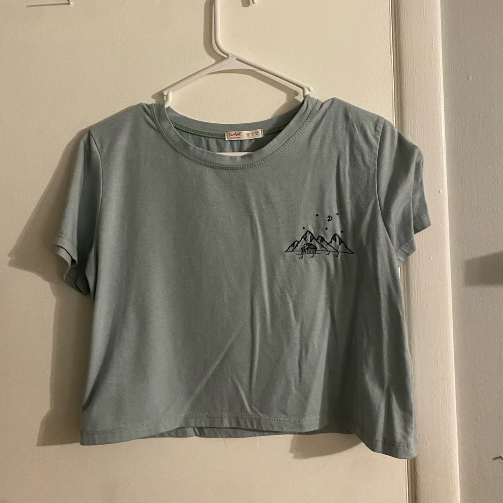 Embroidered Cropped T-Shirt